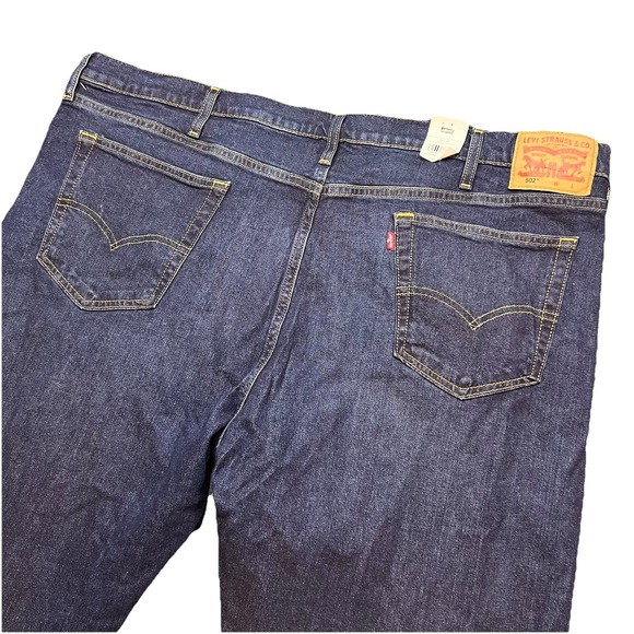 Levi's 502 Men's Taper Jeans 46x36 Big And Tall Stretch Medium Wash Pants New - Picture 2 of 11